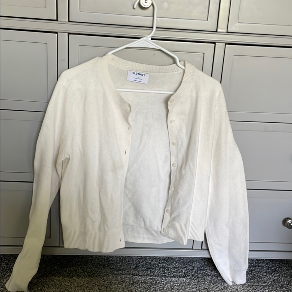 Old Navy Ivory Button-Up Cardigan